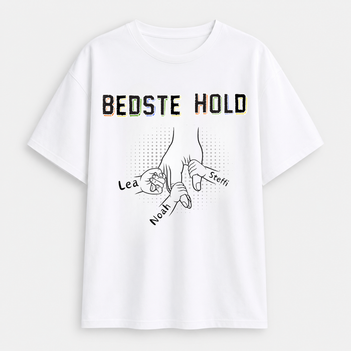 Team Bedste/[navn] T-shirt med børnenes navne
