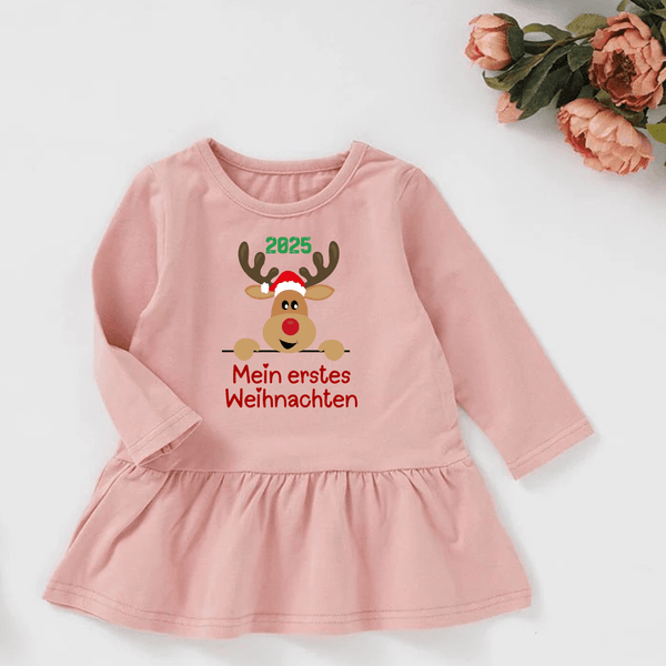 2025 Mein erstes Weihnachten - Kleid - Märchen Mode aus Bio - Baumwolle personalisierte geschenke Baby Outfit, Strampler & Geschenkideen für Neugeborene & 0–24 Monate & und perfekt als Geschenk zur Geburt product_
