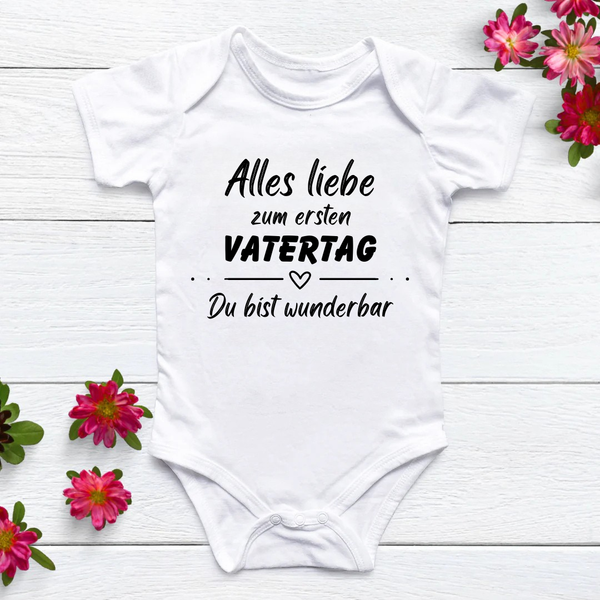 Alles liebe zum ersten Vatertag Du bist wunderbar(Body)