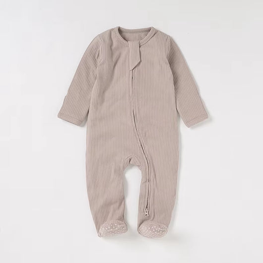 Baby Zipper Strampler Khaki - Märchen Mode aus Bio - Baumwolle personalisierte geschenke Baby Outfit, Strampler & Geschenkideen für Neugeborene & 0–24 Monate & und perfekt als Geschenk zur Geburt product_