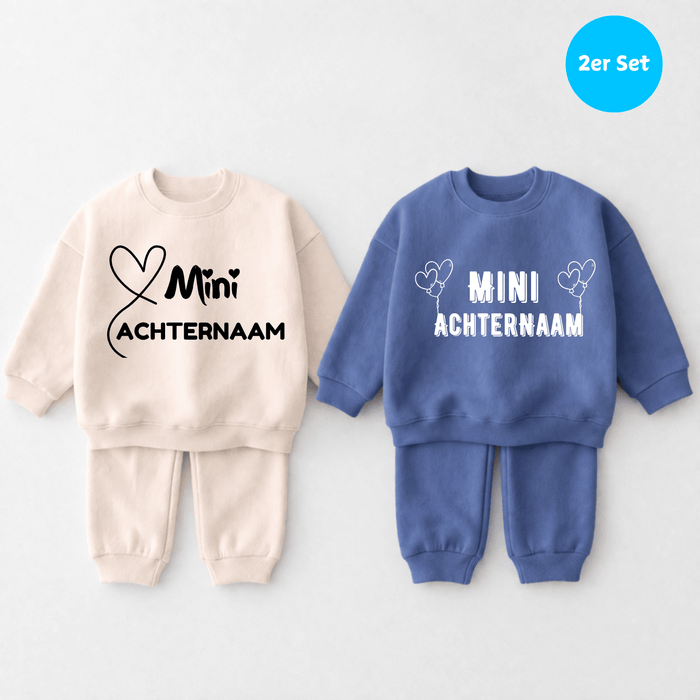 Achternaam 2er set - Märchen Mode aus Bio - Baumwolle personalisierte geschenke Babyset & Bodys mit spruch & Geschenkideen für Neugeborene & 0–24 Monate & und perfekt als Geschenk zur Geburt