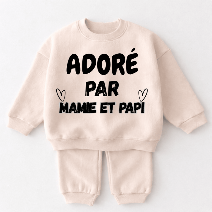 Adoré par Mamie et Papi - Märchen Mode aus Bio-Baumwolle personalisierte geschenke Babyset & Bodys mit spruch & Geschenkideen für Neugeborene & 0–24 Monate & und perfekt als Geschenk zur Geburt