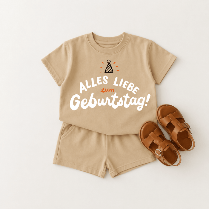 Alle Gut zum Gerburtstag - shortset - Märchen Mode aus Bio - Baumwolle personalisierte geschenke Babyset & Bodys mit spruch & Geschenkideen für Neugeborene & 0–24 Monate & und perfekt als Geschenk zur Geburt