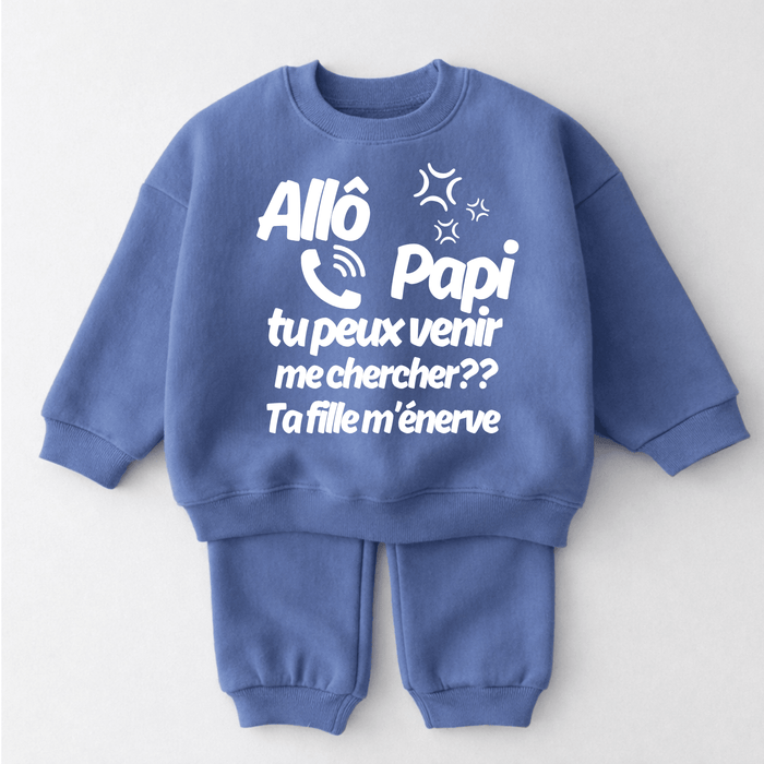 Allô Papi tu peux venir me chercher?? Ta fille m’énerve - Märchen Mode aus Bio-Baumwolle personalisierte geschenke Babyset & Bodys mit spruch & Geschenkideen für Neugeborene & 0–24 Monate & und perfekt als Geschenk zur Geburt