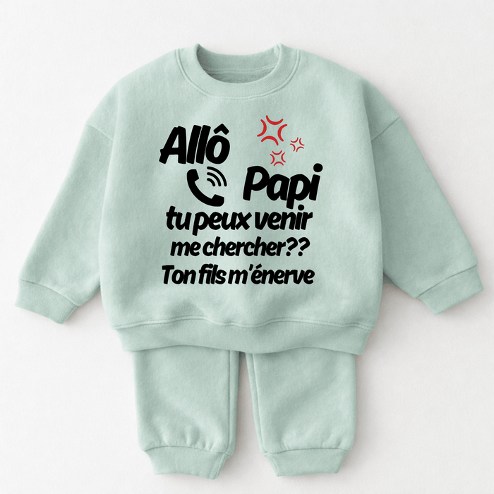 Allô Papi tu peux venir me chercher?? Ton fils m’énerve - Märchen Mode aus Bio-Baumwolle personalisierte geschenke Babyset & Bodys mit spruch & Geschenkideen für Neugeborene & 0–24 Monate & und perfekt als Geschenk zur Geburt