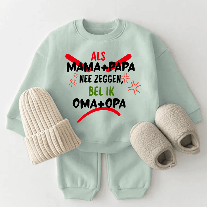 als Mama+Papa nee Zeggen, bel ik Oma+OPA - Märchen Mode aus Bio - Baumwolle personalisierte geschenke Babyset & Bodys mit spruch & Geschenkideen für Neugeborene & 0–24 Monate & und perfekt als Geschenk zur Geburt