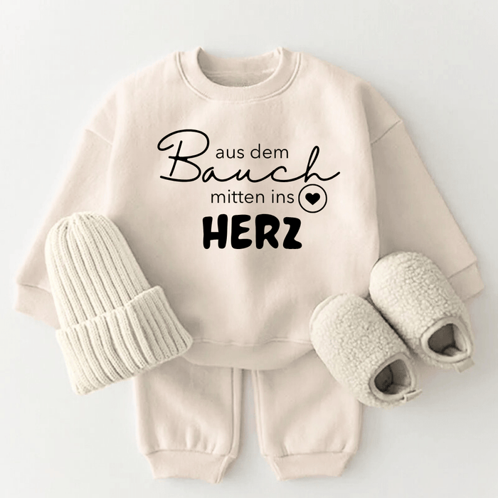 Aus dem bauch - Märchen Mode aus Bio - Baumwolle personalisierte geschenke Babyset & Bodys mit spruch & Geschenkideen für Neugeborene & 0–24 Monate & und perfekt als Geschenk zur Geburt