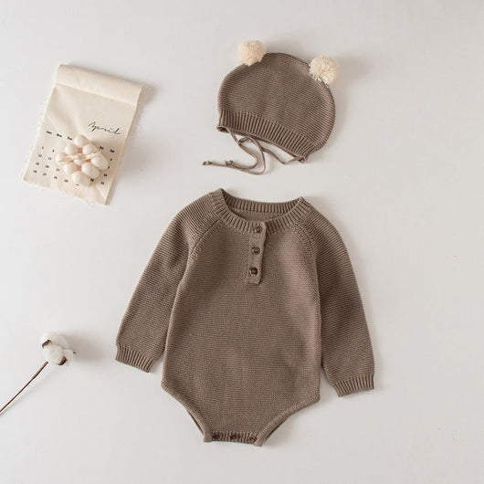 Baby Strick Body mit Mütze - Märchen Mode aus Bio - Baumwolle personalisierte geschenke Baby Outfit, Strampler & Geschenkideen für Neugeborene & 0–24 Monate & und perfekt als Geschenk zur Geburt product_