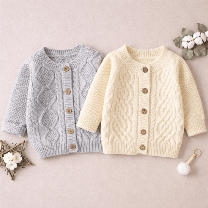 Baby Strickjacke - Märchen Mode aus Bio - Baumwolle personalisierte geschenke Babyset & Bodys mit spruch & Geschenkideen für Neugeborene & 0–24 Monate & und perfekt als Geschenk zur Geburt