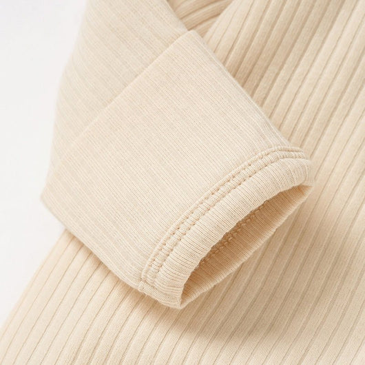 Baby Zipper Strampler Beige