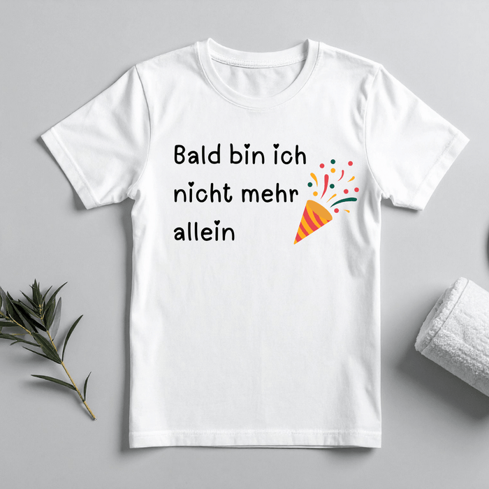 Bald bin ich nicht mehr allein – Schwangerschaftsverkündung - Märchen Mode aus Bio - Baumwolle personalisierte geschenke Babyset & Bodys mit spruch & Geschenkideen für Neugeborene & 0–24 Monate & und perfekt als Geschenk zur Geburt