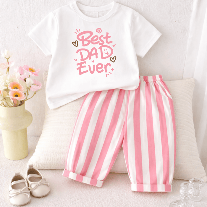 Best Dad Ever - Sommer set - Märchen Mode aus Bio - Baumwolle personalisierte geschenke Babyset & Bodys mit spruch & Geschenkideen für Neugeborene & 0–24 Monate & und perfekt als Geschenk zur Geburt
