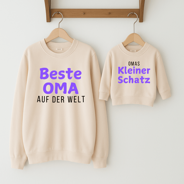 Beste Oma auf der welt - Matching - Märchen Mode aus Bio - Baumwolle personalisierte geschenke Babyset & Bodys mit spruch & Geschenkideen für Neugeborene & 0–24 Monate & und perfekt als Geschenk zur Geburt