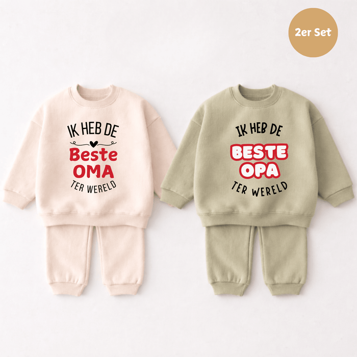 Beste ter wereld 2er set - Märchen Mode aus Bio - Baumwolle personalisierte geschenke Babyset & Bodys mit spruch & Geschenkideen für Neugeborene & 0–24 Monate & und perfekt als Geschenk zur Geburt