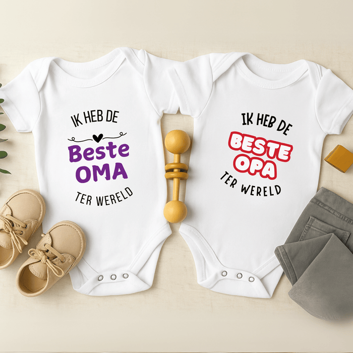 Beste ter wereld Body 2er Set - Märchen Mode aus Bio - Baumwolle personalisierte geschenke Babyset & Bodys mit spruch & Geschenkideen für Neugeborene & 0–24 Monate & und perfekt als Geschenk zur Geburt