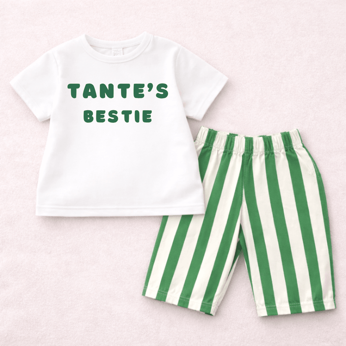 Bestie Tante’s - Sommer set - Märchen Mode aus Bio - Baumwolle personalisierte geschenke Babyset & Bodys mit spruch & Geschenkideen für Neugeborene & 0–24 Monate & und perfekt als Geschenk zur Geburt