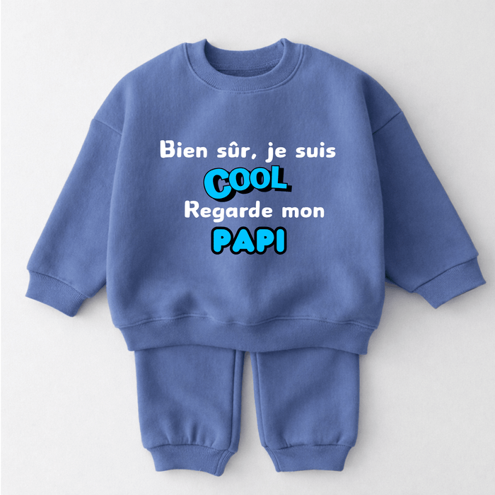 Bien sûr, je suis cool Regarde mon PAPI - Märchen Mode aus Bio-Baumwolle personalisierte geschenke Babyset & Bodys mit spruch & Geschenkideen für Neugeborene & 0–24 Monate & und perfekt als Geschenk zur Geburt