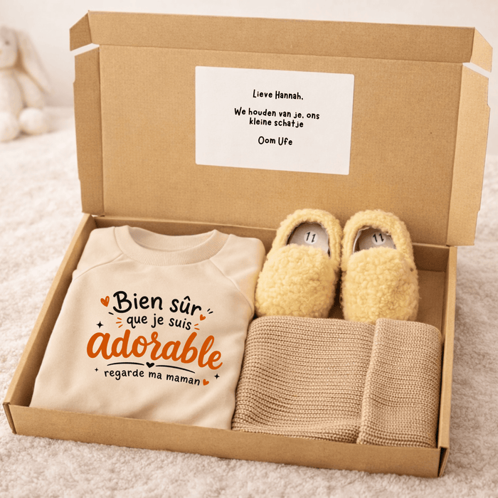 Bien sûr que je suis adorable regarde ma maman - Cadeau - Märchen Mode aus Bio-Baumwolle personalisierte geschenke Babyset & Bodys mit spruch & Geschenkideen für Neugeborene & 0–24 Monate & und perfekt als Geschenk zur Geburt