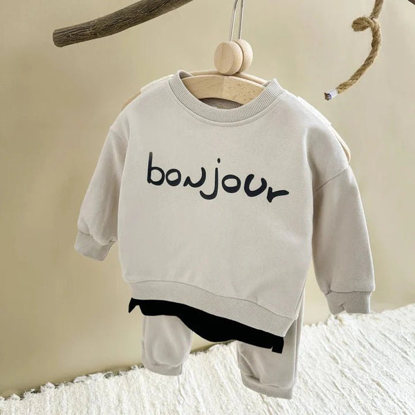 Bonjour - Trainingsanzug - Set - Märchen Mode aus Bio - Baumwolle personalisierte geschenke Baby Outfit, Strampler & Geschenkideen für Neugeborene & 0–24 Monate & und perfekt als Geschenk zur Geburt product_