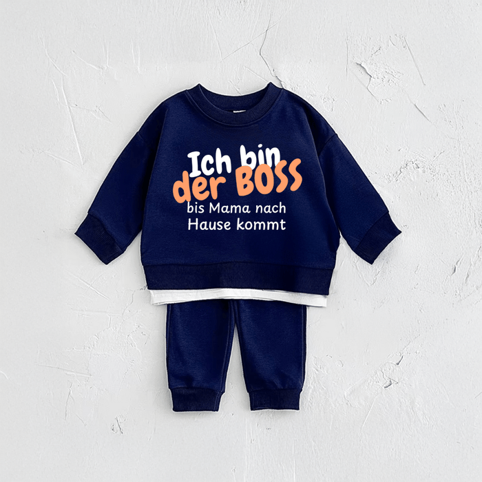 BOSS - Set - Märchen Mode aus Bio - Baumwolle personalisierte geschenke Babyset & Bodys mit spruch & Geschenkideen für Neugeborene & 0–24 Monate & und perfekt als Geschenk zur Geburt
