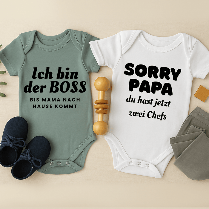 CHEF SET 2er - Pack - Märchen Mode aus Bio - Baumwolle personalisierte geschenke Babyset & Bodys mit spruch & Geschenkideen für Neugeborene & 0–24 Monate & und perfekt als Geschenk zur Geburt