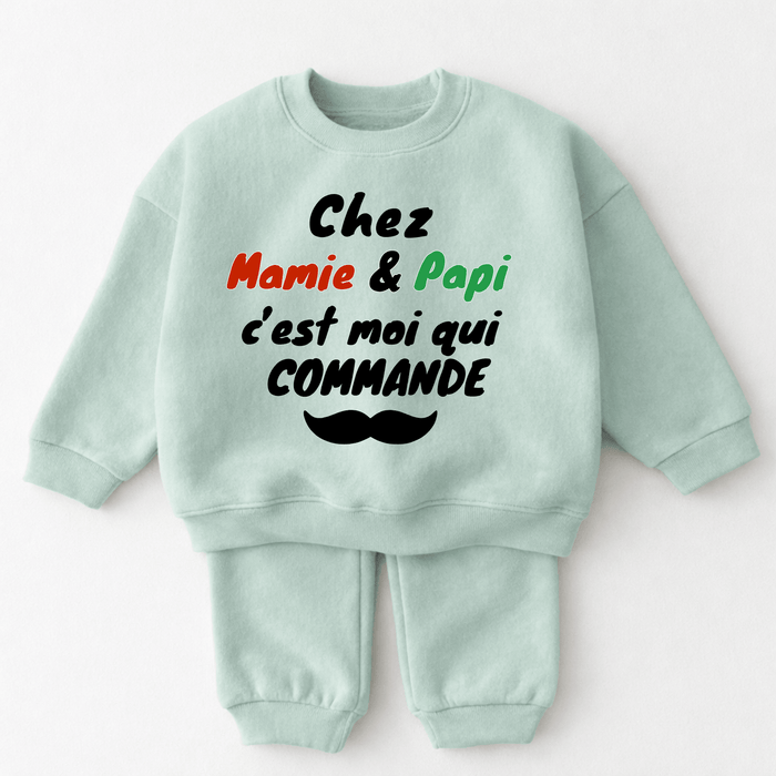Chez Mamie & Papi c’est moi que commande - Märchen Mode aus Bio-Baumwolle personalisierte geschenke Babyset & Bodys mit spruch & Geschenkideen für Neugeborene & 0–24 Monate & und perfekt als Geschenk zur Geburt