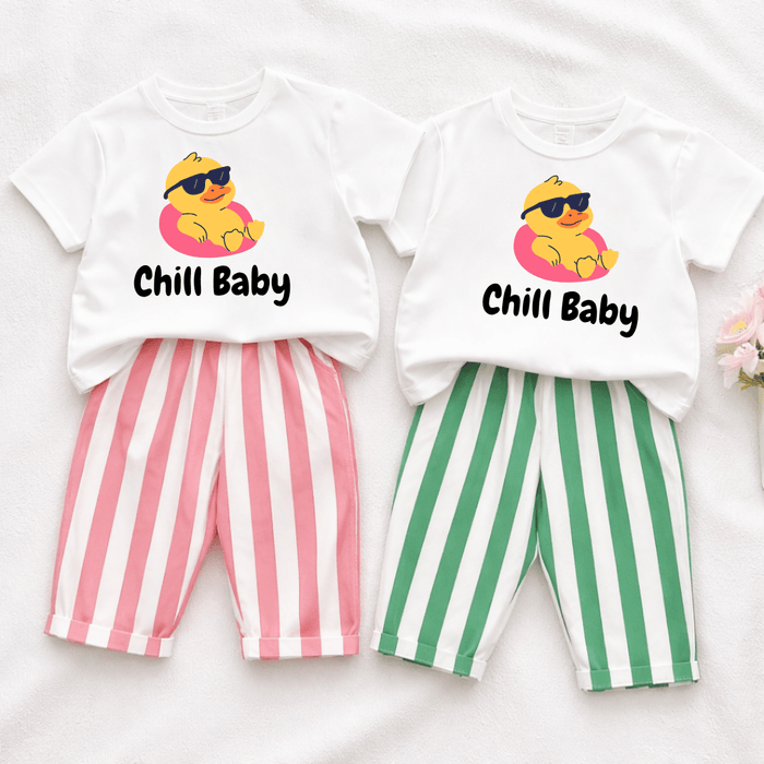 Chill baby - Sommer set - Märchen Mode aus Bio - Baumwolle personalisierte geschenke Babyset & Bodys mit spruch & Geschenkideen für Neugeborene & 0–24 Monate & und perfekt als Geschenk zur Geburt