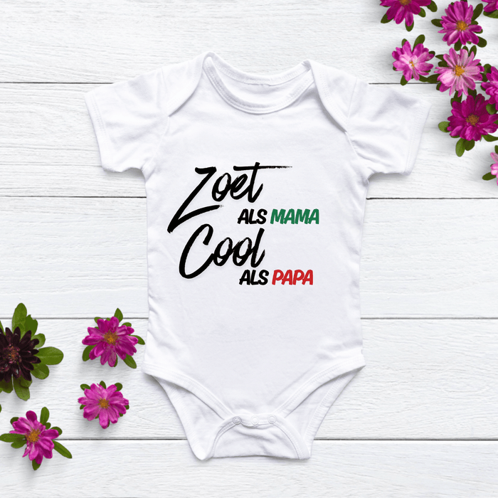 Cool als Papa Zoet als MAMA Body - Märchen Mode aus Bio - Baumwolle personalisierte geschenke Babyset & Bodys mit spruch & Geschenkideen für Neugeborene & 0–24 Monate & und perfekt als Geschenk zur Geburt