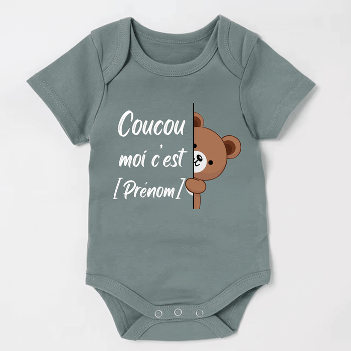 Coucou moi c’est [Prénom] body - Märchen Mode aus Bio-Baumwolle personalisierte geschenke Babyset & Bodys mit spruch & Geschenkideen für Neugeborene & 0–24 Monate & und perfekt als Geschenk zur Geburt