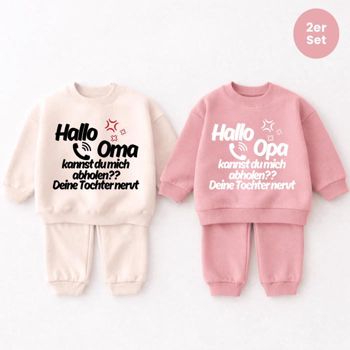 Deine Tochter nervt 2er set - Märchen Mode aus Bio - Baumwolle personalisierte geschenke Babyset & Bodys mit spruch & Geschenkideen für Neugeborene & 0–24 Monate & und perfekt als Geschenk zur Geburt