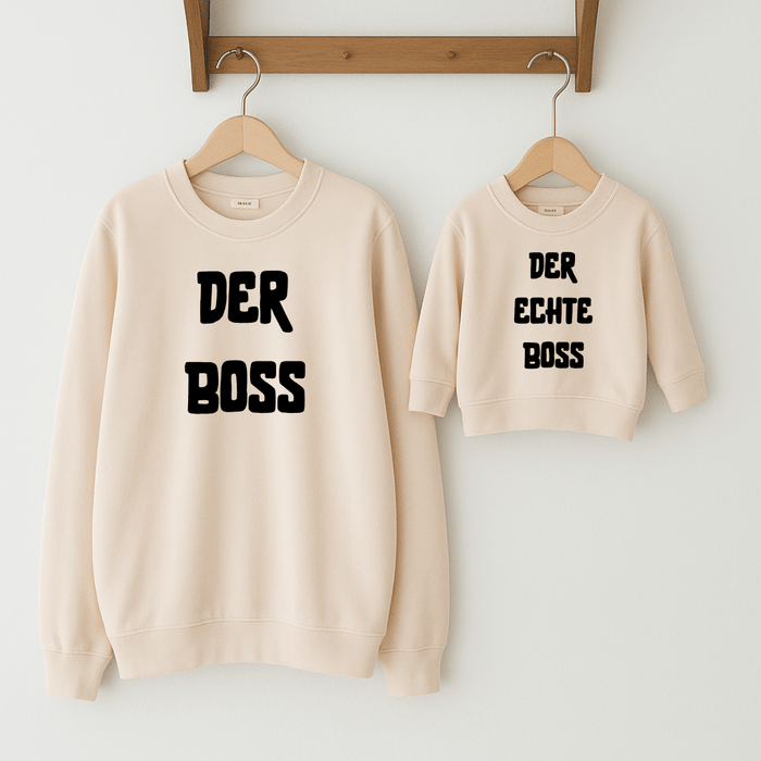 Der echte boss - Matching - Märchen Mode aus Bio - Baumwolle personalisierte geschenke Babyset & Bodys mit spruch & Geschenkideen für Neugeborene & 0–24 Monate & und perfekt als Geschenk zur Geburt