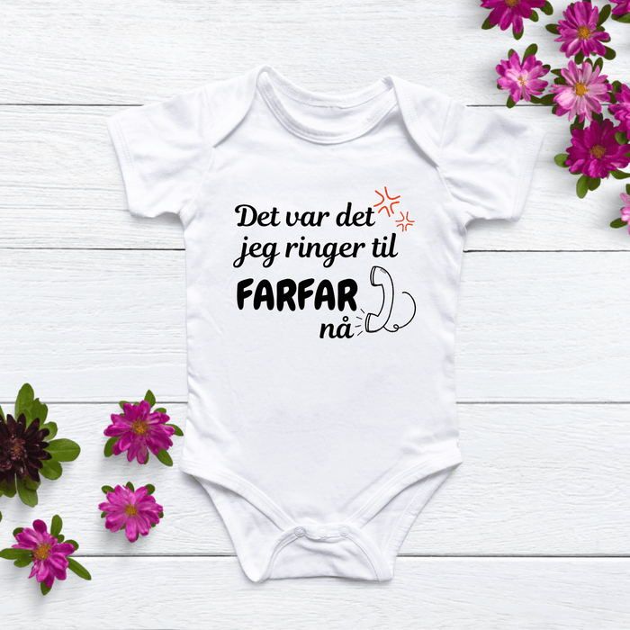 Det var det jeg ringer til Farfar nå Body - Märchen Mode aus Bio-Baumwolle personalisierte geschenke Babyset & Bodys mit spruch & Geschenkideen für Neugeborene & 0–24 Monate & und perfekt als Geschenk zur Geburt