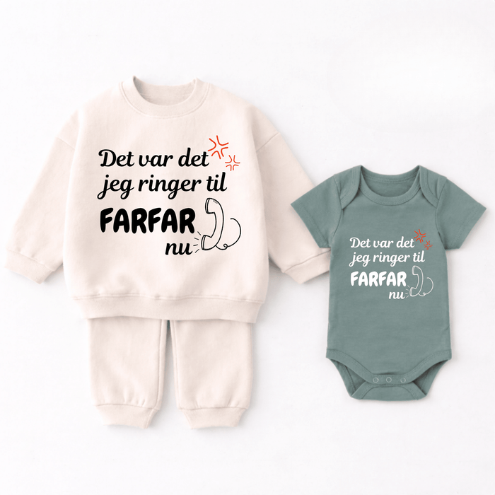 Det var det jeg ringer til Farfar nu 2 - delt sæt - Märchen Mode aus Bio - Baumwolle personalisierte geschenke Babyset & Bodys mit spruch & Geschenkideen für Neugeborene & 0–24 Monate & und perfekt als Geschenk zur Geburt