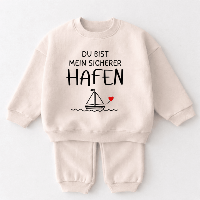 Du bist Mein Sicherer Hafen - Märchen Mode aus Bio - Baumwolle personalisierte geschenke Babyset & Bodys mit spruch & Geschenkideen für Neugeborene & 0–24 Monate & und perfekt als Geschenk zur Geburt