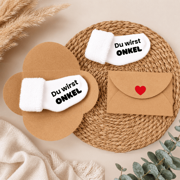 Du wirst Onkel - Geschenkbox!! - Märchen Mode aus Bio - Baumwolle personalisierte geschenke Babyset & Bodys mit spruch & Geschenkideen für Neugeborene & 0–24 Monate & und perfekt als Geschenk zur Geburt