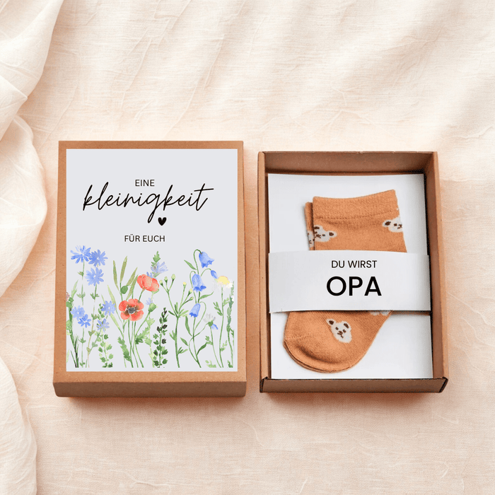 Du wirst Opa - Geschenkbox - Märchen Mode aus Bio - Baumwolle personalisierte geschenke Babyset & Bodys mit spruch & Geschenkideen für Neugeborene & 0–24 Monate & und perfekt als Geschenk zur Geburt