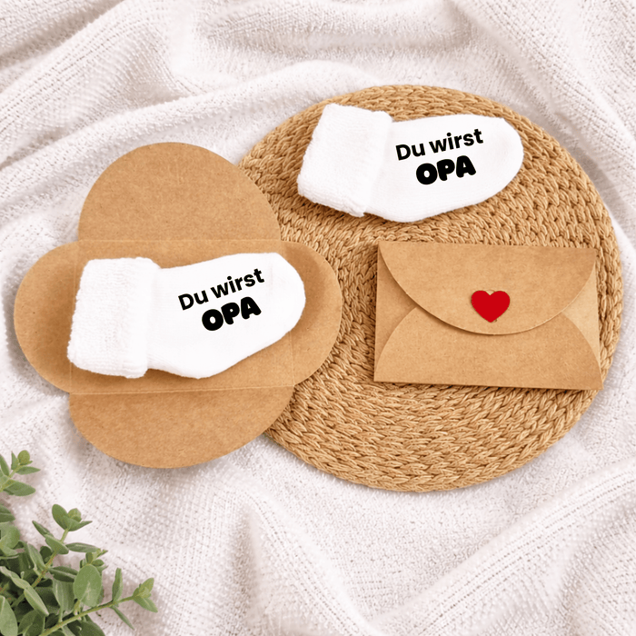 Du wirst Opa Geschenkbox - Märchen Mode aus Bio - Baumwolle personalisierte geschenke Babyset & Bodys mit spruch & Geschenkideen für Neugeborene & 0–24 Monate & und perfekt als Geschenk zur Geburt