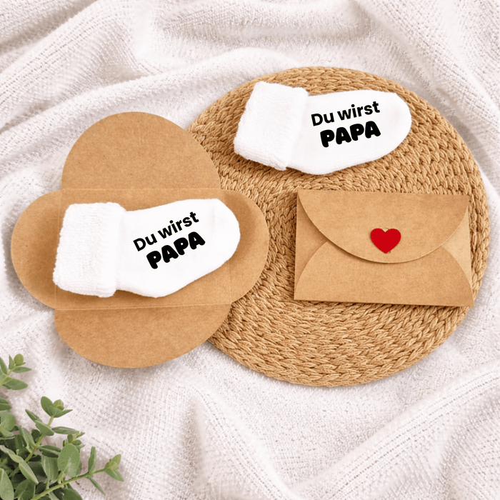Du wirst Papa Geschenkbox - Märchen Mode aus Bio - Baumwolle personalisierte geschenke Babyset & Bodys mit spruch & Geschenkideen für Neugeborene & 0–24 Monate & und perfekt als Geschenk zur Geburt