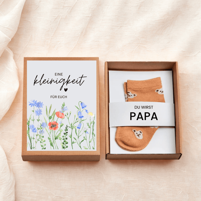 Du wirst Papa - Geschenkbox - Märchen Mode aus Bio - Baumwolle personalisierte geschenke Babyset & Bodys mit spruch & Geschenkideen für Neugeborene & 0–24 Monate & und perfekt als Geschenk zur Geburt