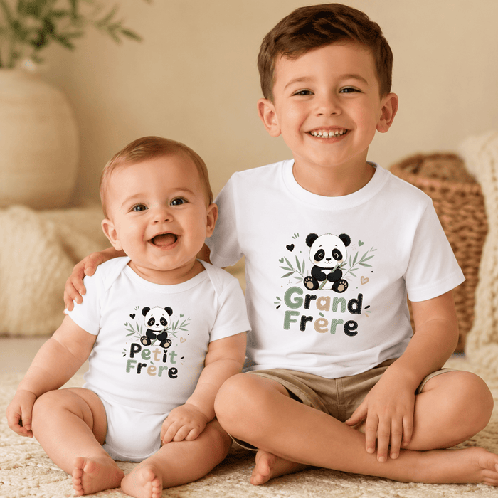 Duo Frères Panda - Märchen Mode aus Bio-Baumwolle personalisierte geschenke Babyset & Bodys mit spruch & Geschenkideen für Neugeborene & 0–24 Monate & und perfekt als Geschenk zur Geburt