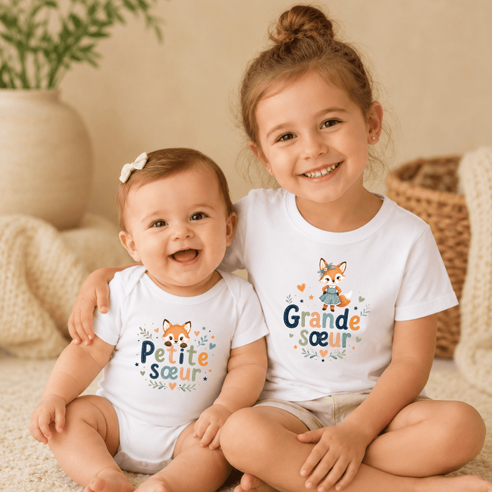Duo Sœurs Renard - Märchen Mode aus Bio-Baumwolle personalisierte geschenke Babyset & Bodys mit spruch & Geschenkideen für Neugeborene & 0–24 Monate & und perfekt als Geschenk zur Geburt