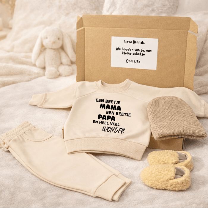 Een beetje - Cadeauverpakking - Märchen Mode aus Bio - Baumwolle personalisierte geschenke Babyset & Bodys mit spruch & Geschenkideen für Neugeborene & 0–24 Monate & und perfekt als Geschenk zur Geburt