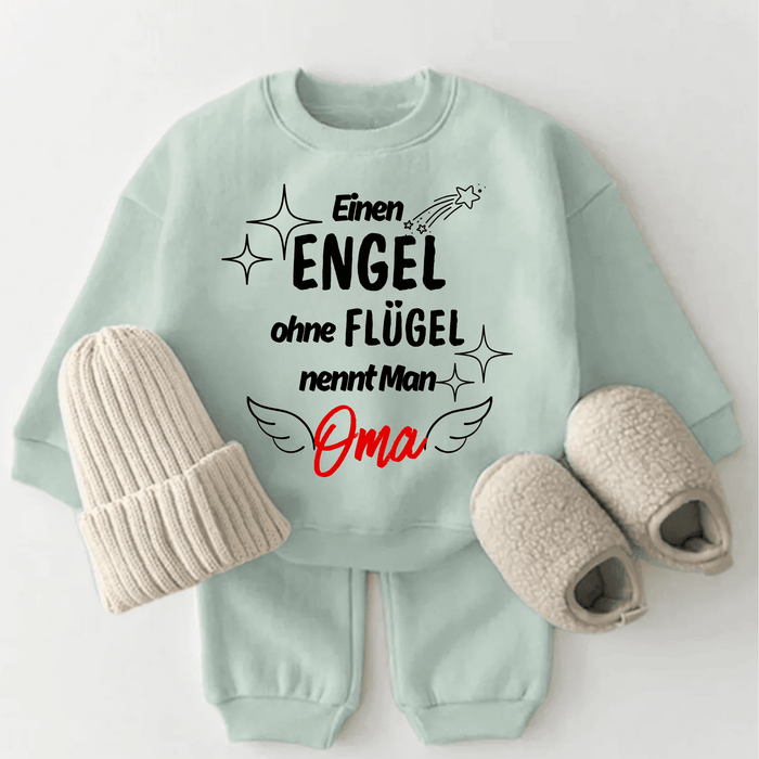 Einen ENGEL ohne Flügel nennt Man Oma.. - Märchen Mode aus Bio - Baumwolle personalisierte geschenke Babyset & Bodys mit spruch & Geschenkideen für Neugeborene & 0–24 Monate & und perfekt als Geschenk zur Geburt