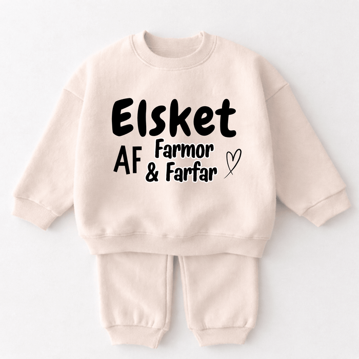 Elsket af Farmor & Farfar - Märchen Mode aus Bio - Baumwolle personalisierte geschenke Babyset & Bodys mit spruch & Geschenkideen für Neugeborene & 0–24 Monate & und perfekt als Geschenk zur Geburt