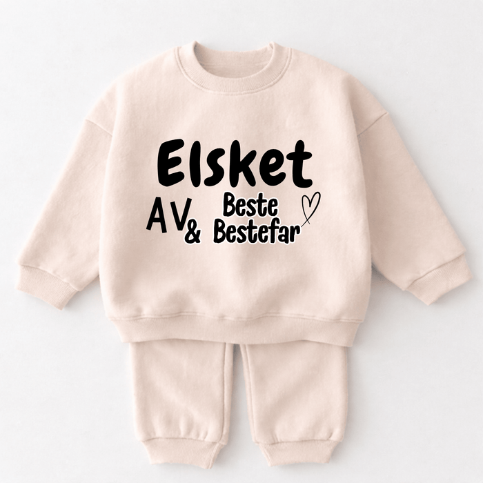 Elsket AV Beste & Bestefar - Märchen Mode aus Bio-Baumwolle personalisierte geschenke Babyset & Bodys mit spruch & Geschenkideen für Neugeborene & 0–24 Monate & und perfekt als Geschenk zur Geburt