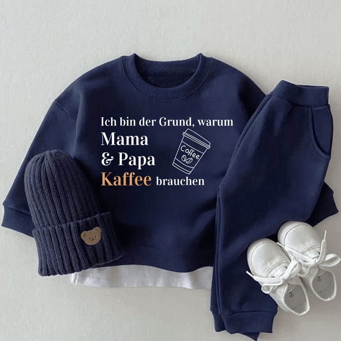 Eltern Kaffee - Märchen Mode aus Bio - Baumwolle personalisierte geschenke Babyset & Bodys mit spruch & Geschenkideen für Neugeborene & 0–24 Monate & und perfekt als Geschenk zur Geburt
