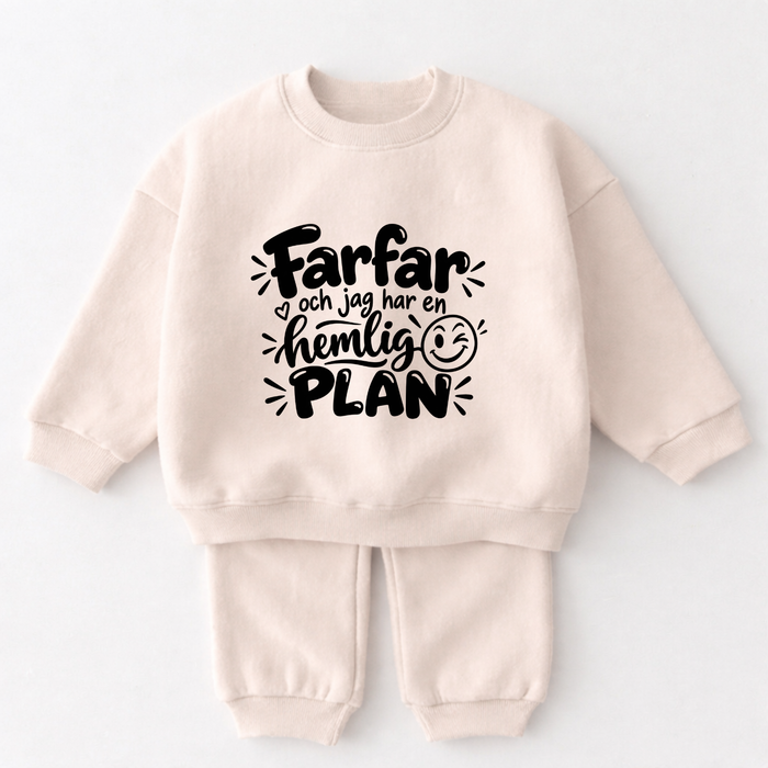 Farfar och jag har en hemlig plan – Beige babyset