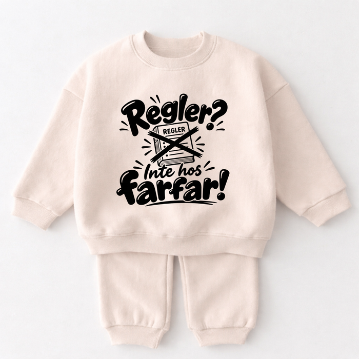 Regler? Inte hos farfar! – Beige babyset