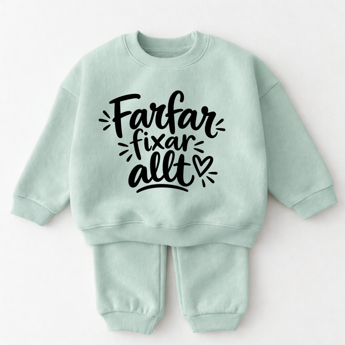 Farfar fixar allt – Turkos babyset