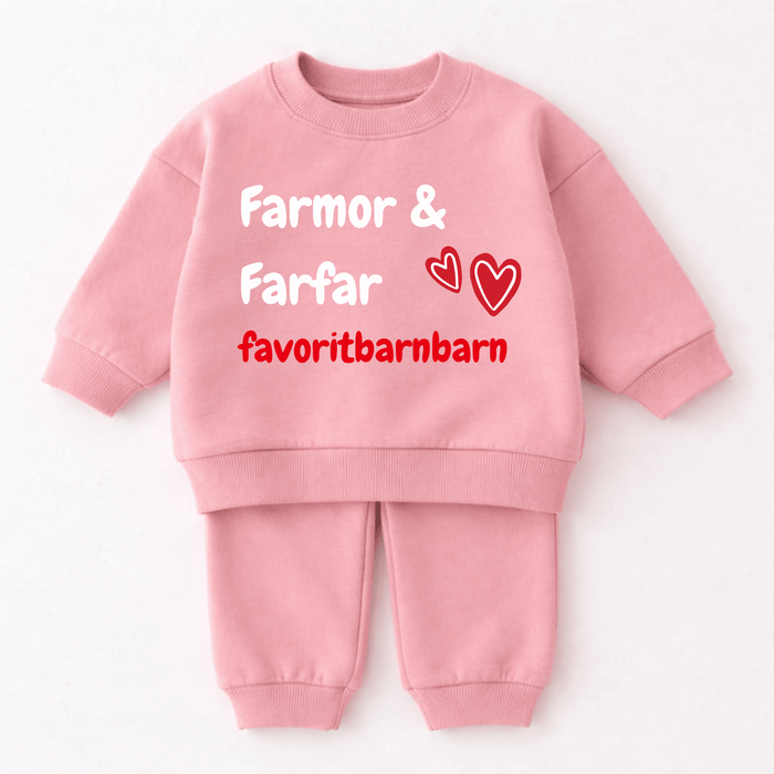 Farmor & Farfar favoritbarnbarn - Märchen Mode aus Bio-Baumwolle personalisierte geschenke Babyset & Bodys mit spruch & Geschenkideen für Neugeborene & 0–24 Monate & und perfekt als Geschenk zur Geburt